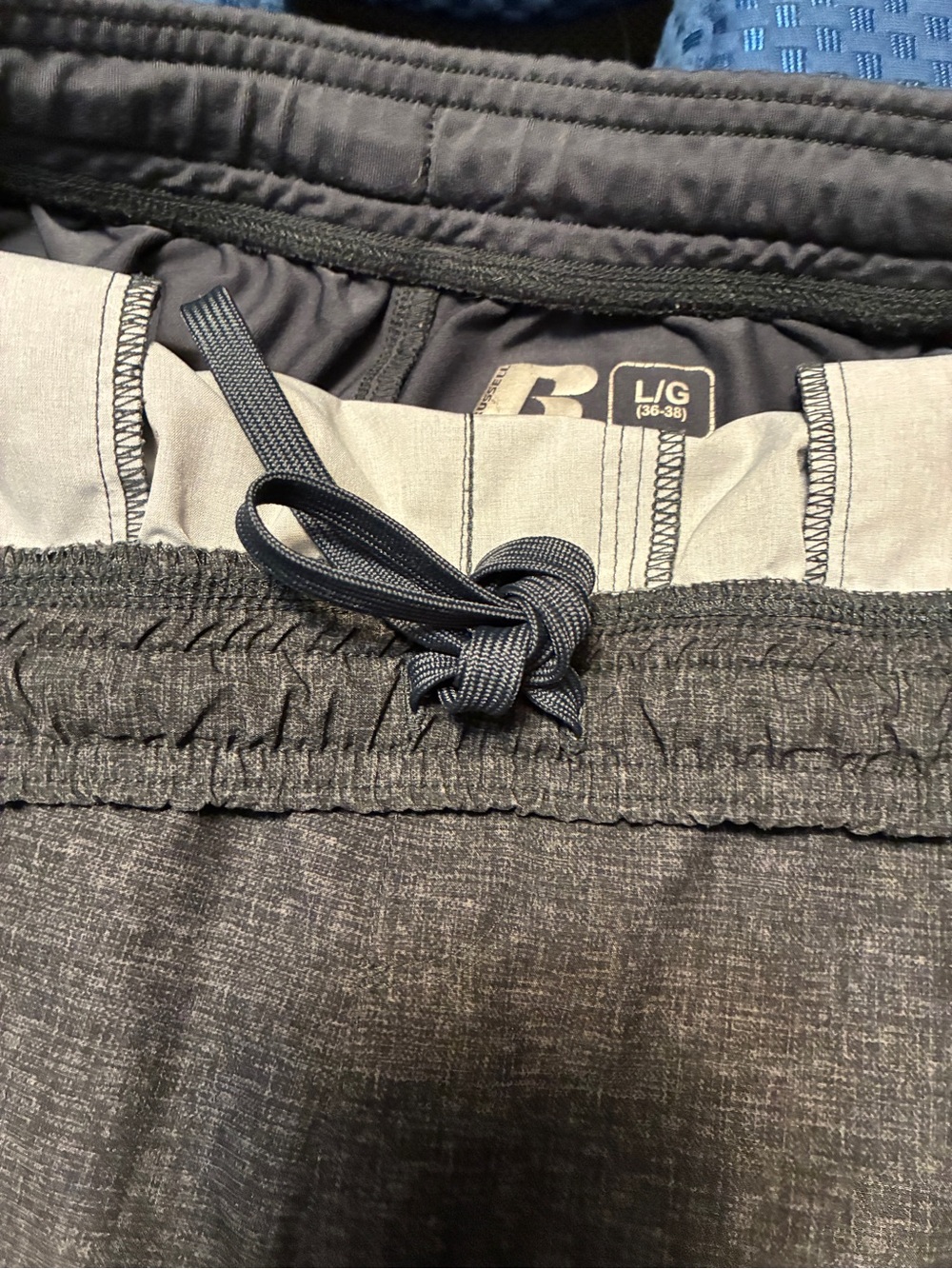 Russell Athletic Men's Charcoal Heather Performance Shorts - Picture 4 of 8